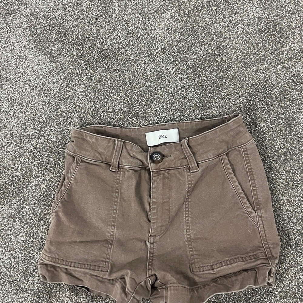 BKE Taupe Denim Shorts